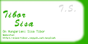 tibor sisa business card